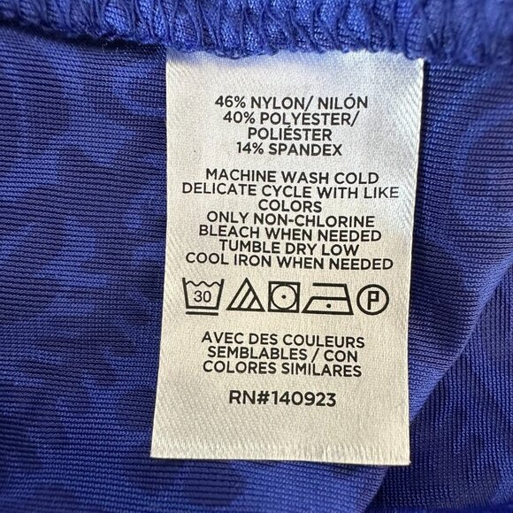 Loft Velvet Burnout Puff Sleeve Blouse Blue Mosaic Size XS - Picture 5 of 9